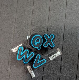 CROCS Jibbitz Blue Letters